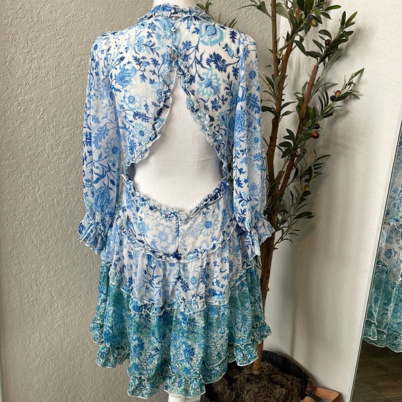 Oliviaceous Boho Waves Ombré Bohemian Style Dress - Picture 4 of 13